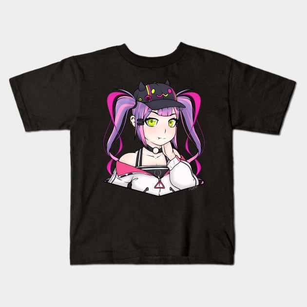 Tokoyami Towa Hololive Kids T-Shirt by TonaPlancarte